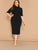  Plus Mock-neck Solid Pencil Dress