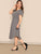 Plus Button Front Heather Knit Tee Dress