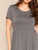 Plus Button Front Heather Knit Tee Dress