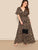 Plus Flounce Sleeve Tie Waist Surplice Wrap Leopard Dress