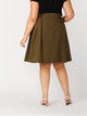 SHEIN Plus Paperbag Waist Pocket Front O-ring Belted Skirt