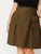 SHEIN Plus Paperbag Waist Pocket Front O-ring Belted Skirt