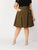 SHEIN Plus Paperbag Waist Pocket Front O-ring Belted Skirt