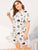 Plus Figure Print Pajama Set