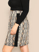 SHEIN Plus Contrast Sideseam Snakeskin Skirt