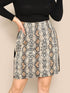 SHEIN Plus Contrast Sideseam Snakeskin Skirt