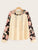 Plus Floral Raglan Sleeve Drawstring Hoodie