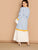 Plus Colorblock Flounce Sleeve Belted Dress