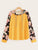 Plus Floral Raglan Sleeve Drawstring Hoodie