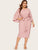  Plus Exaggerate Split Sleeve Pencil Dress