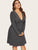  Plus Plunging Neck Rib-knit Dress