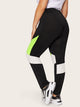 Plus Color-block Skinny Leggings