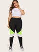 Plus Color-block Skinny Leggings