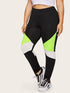 Plus Color-block Skinny Leggings