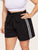 Plus Striped Tape Side Belted Shorts