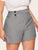 Plus Striped Button Front Shorts