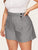 Plus Striped Button Front Shorts