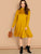  Plus Rolled Neck Swing Dress