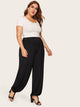 Plus Elastic Waist Pants