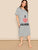 Plus Slogan Print Heather Knit Nightdress