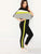 Plus Colorblock Chevron Top & Contrast Side Leggings Set