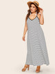 Plus Striped Maxi Cami Dress