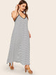 Plus Striped Maxi Cami Dress