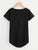 Plus Solid High Low Hem V-neck Tee