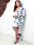 Plus Floral Print Wrap Tie Side Dress