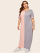 Plus Two Tone Maxi Dress