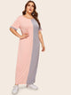 Plus Two Tone Maxi Dress