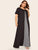 Plus Contrast Striped Panel Maxi Dress