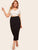 SHEIN Plus Slim Fitted Solid Skirt