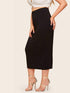 SHEIN Plus Slim Fitted Solid Skirt