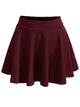 Plus Elastic Waist Solid Skirt