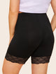 Plus Contrast Lace Shorts