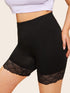 Plus Contrast Lace Shorts