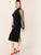 Plus Dot Mesh Raglan Sleeve Split Pencil Dress