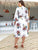 Plus Floral Print Wrap Tie Side Dress