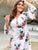 Plus Floral Print Wrap Tie Side Dress