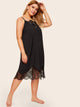 Plus Floral Lace Cami Dress