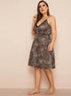 Plus Leopard Print Lace Trim Cami Dress