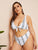 Plus Snakeskin Knot Top With High Waist Bikini