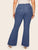 Plus Button Front Raw Hem Jeans