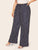 Plus Striped Drawstring Waist Wide Leg Pants