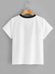 Plus Colorblock Snakeskin Patchwork Tee