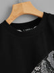 Plus Colorblock Snakeskin Patchwork Tee
