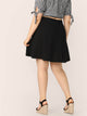 SHEIN Plus Button Up Flare Skirt