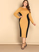 Plus Two Tone Pencil Dress