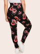 Plus Floral Print Leggings